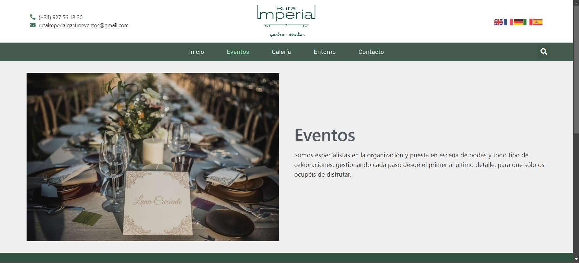 Diseño de página web para Restaurantes en Salamanca